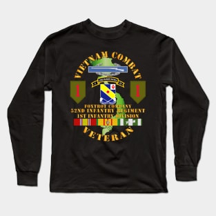 Vietnam Combat Infantry Vet - F Co 52nd  LRRP - Inf 1st Inf Div SSI Long Sleeve T-Shirt